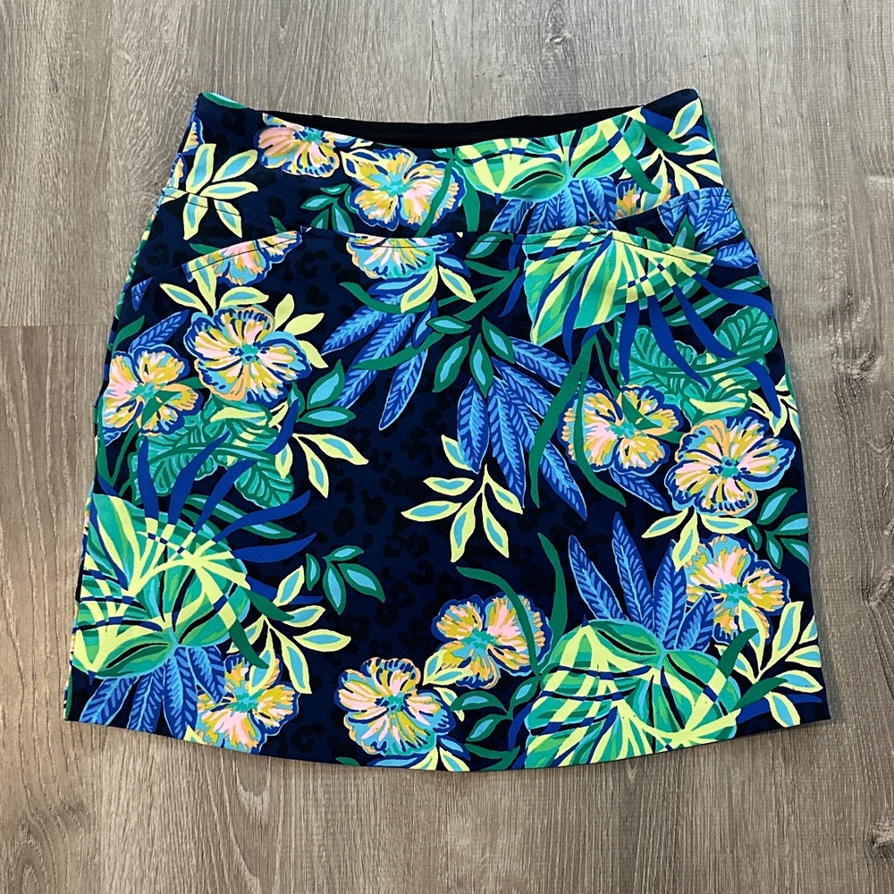 Lilly Pulitzer 00 Monica Skort Luxletic UPF 50 Tropical Golf Casual Mini Skirt